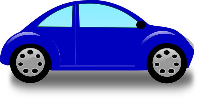 Blue Volkswagen Beetle Illustration