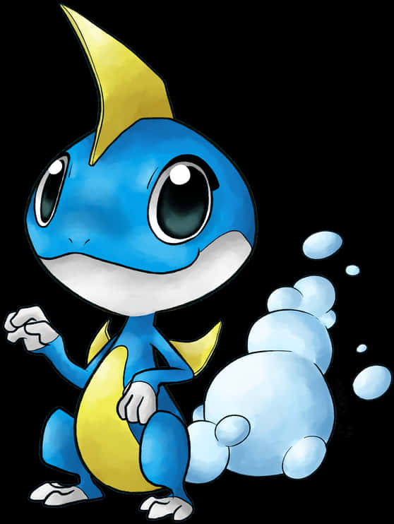 Blue Water Pokemon With Bubbles