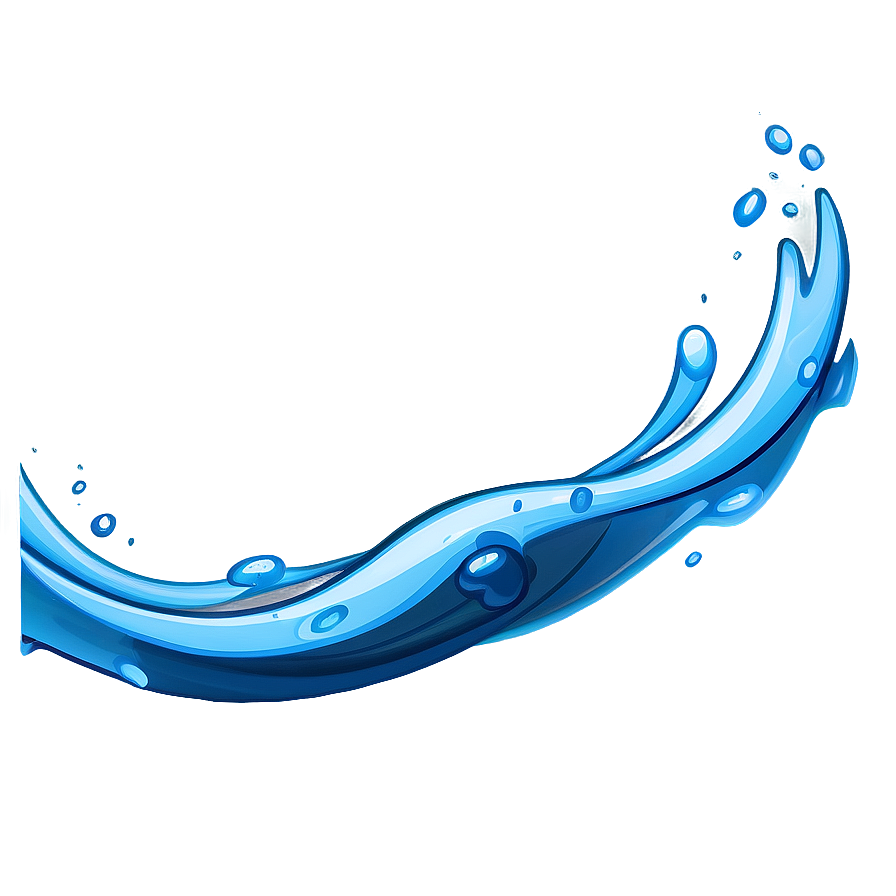 Blue Water Wave Cartoon Png Qql