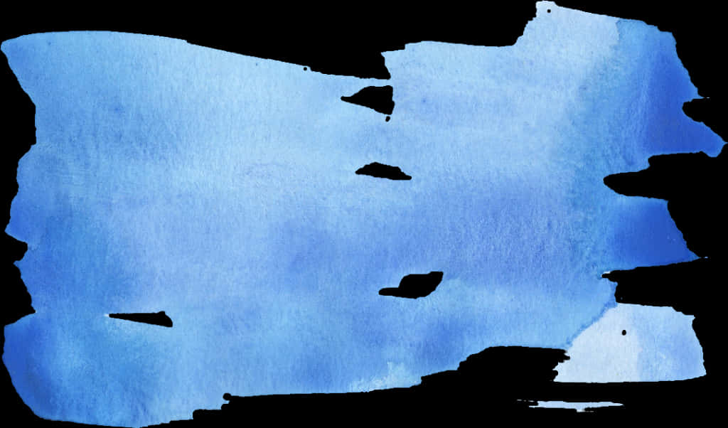 Blue Watercolor Brush Stroke PNG image with a transparent background, free high-resolution download