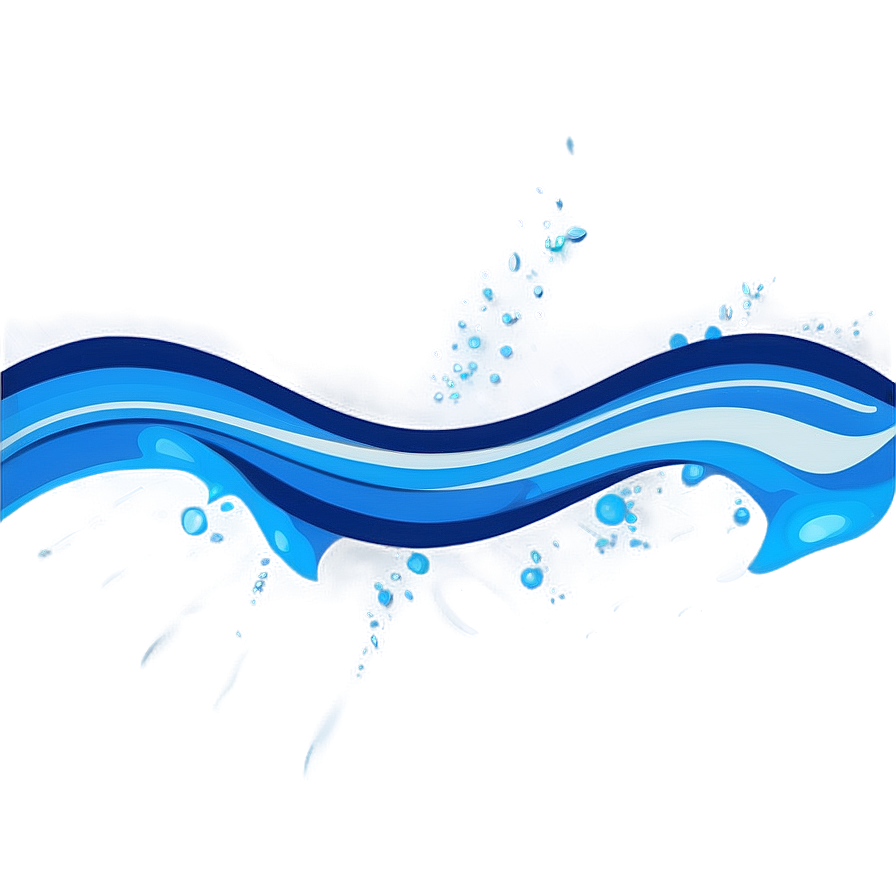 Blue Wave Abstract Art Png 95