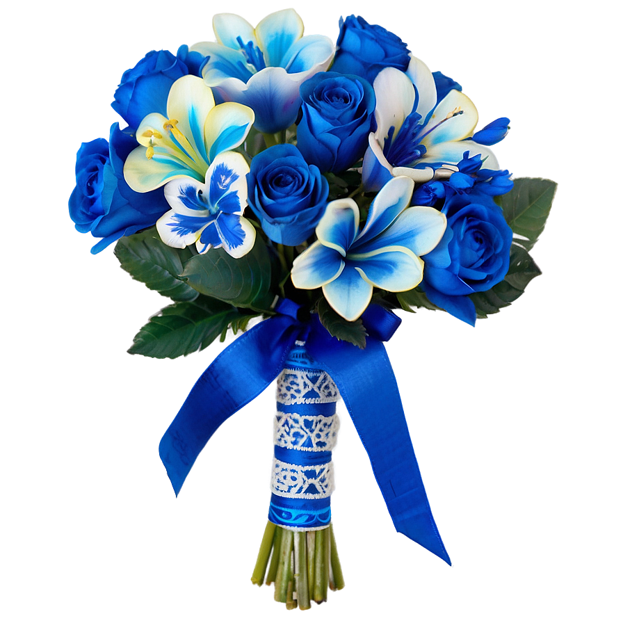 Blue Wedding Bouquets Png 06292024