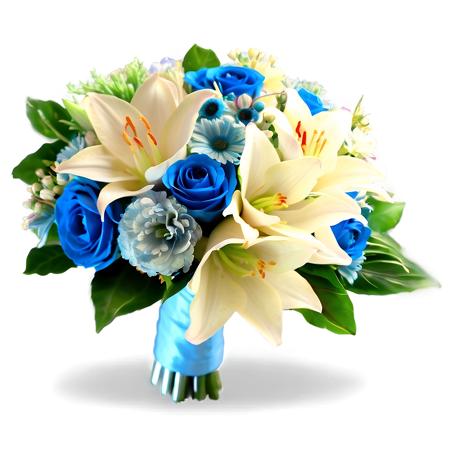 Blue Wedding Bouquets Png 06292024