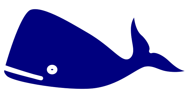 Blue Whale Icon Graphic PNG with transparent background