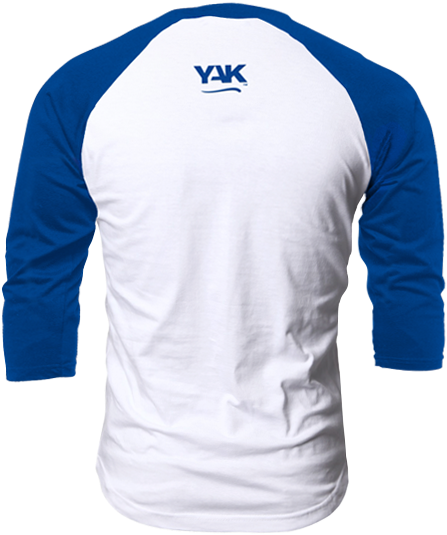 Blue White Long Sleeve Y A K Shirt