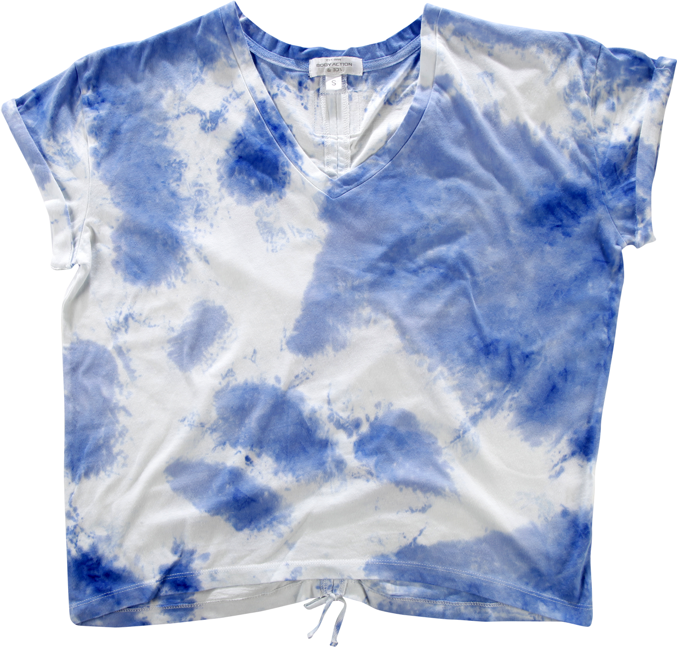 Blue White Tie Dye Crop Top