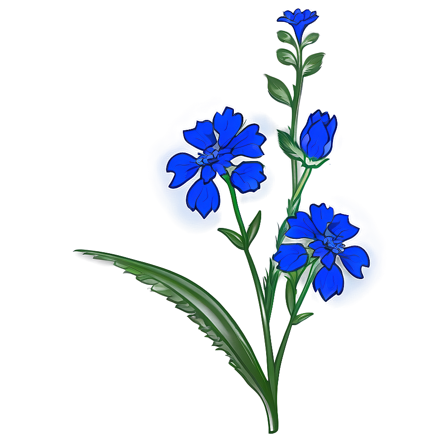 Blue Wildflower PNG 05242024 PNG with transparent background