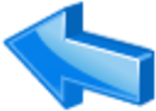 Blue3 D Back Arrow Icon