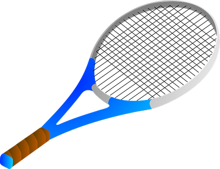 Blueand Black Tennis Racket