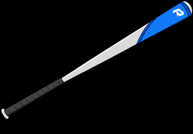 Blueand White Baseball Bat PNG image with a transparent background, free high-resolution download