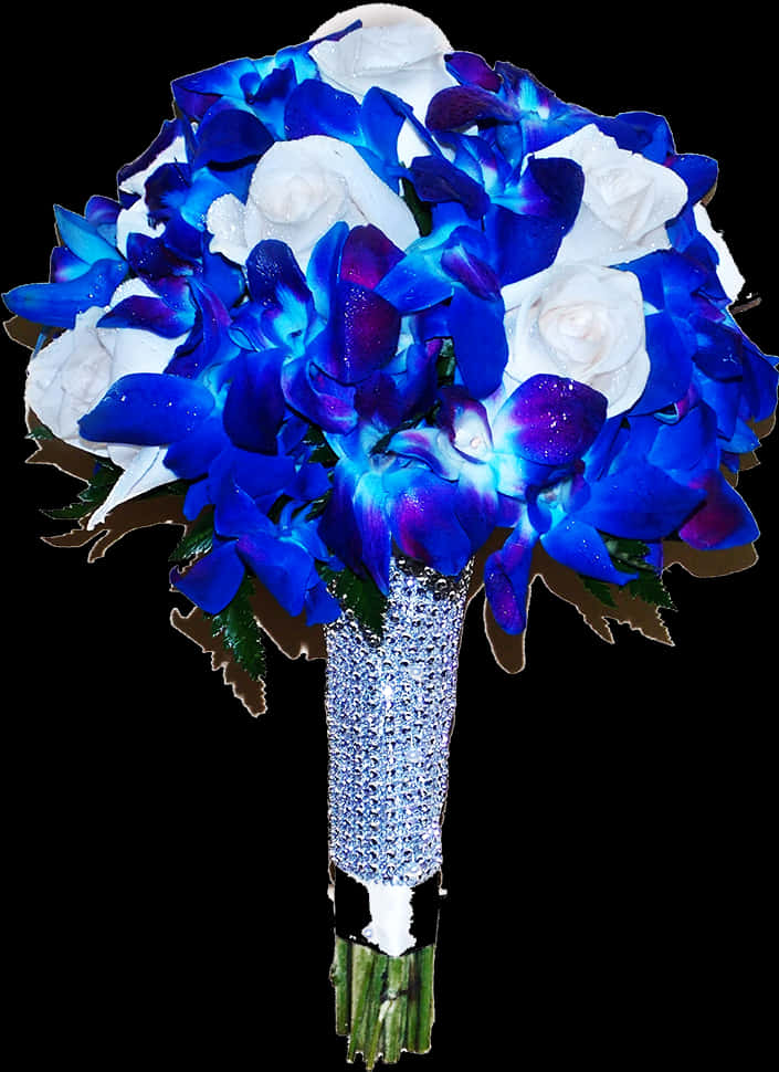 Blueand White Bridal Bouquet