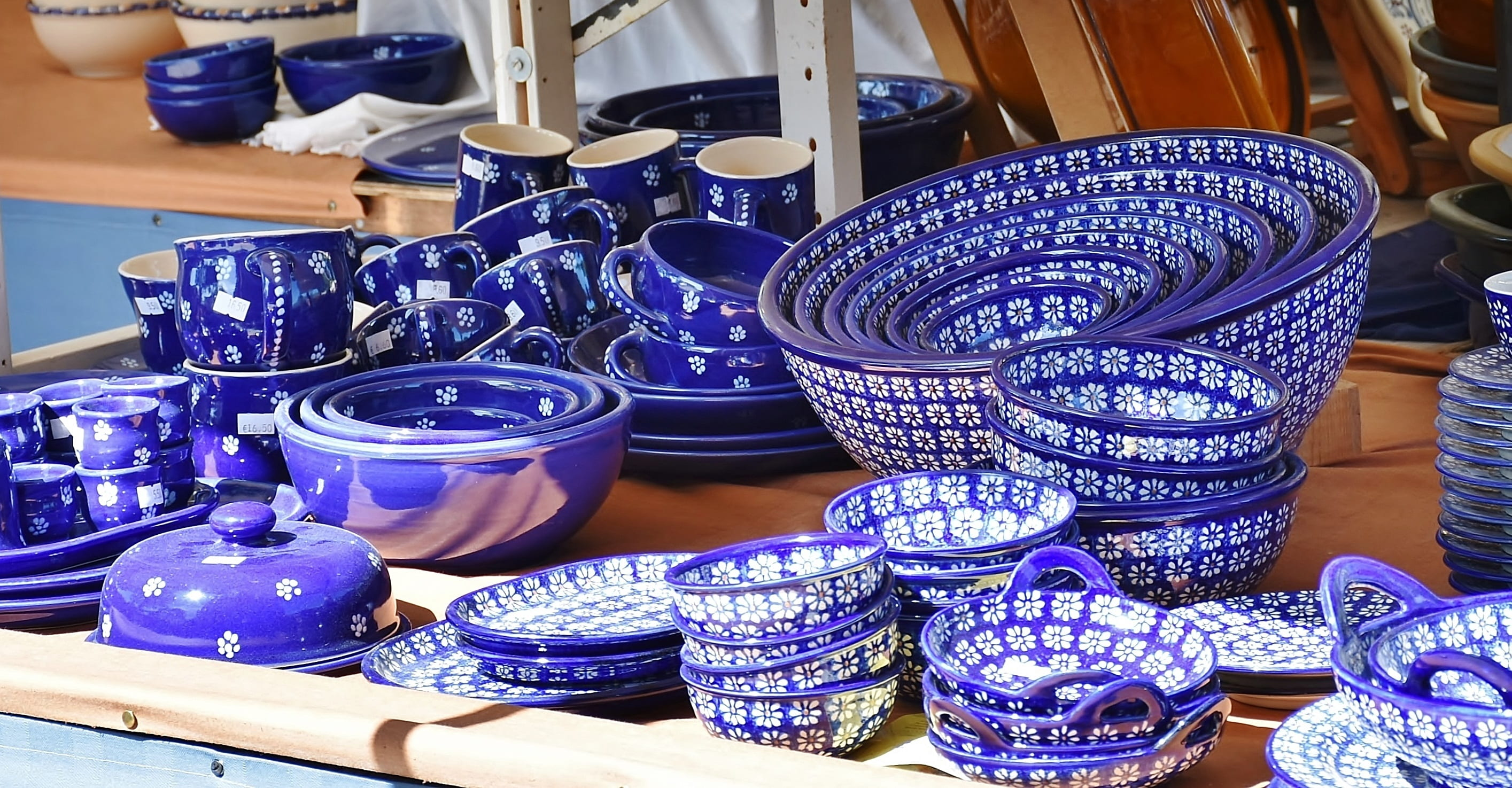 Blueand White Ceramic Dinnerware Collection