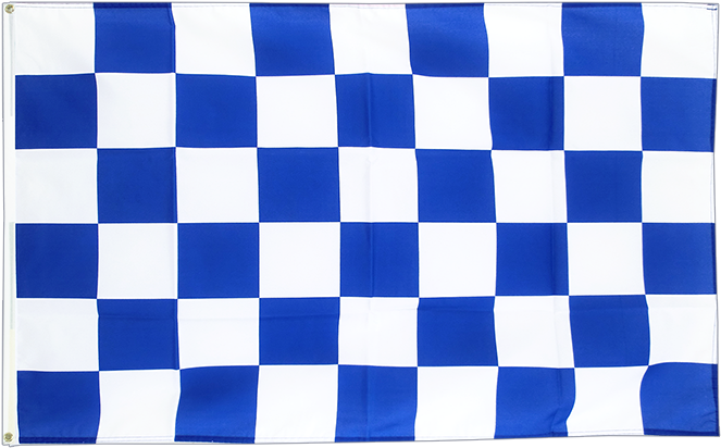 Large Flag Checkered Blue-white - Printable Checkered Flag Cupcake Topper PNG with transparent background