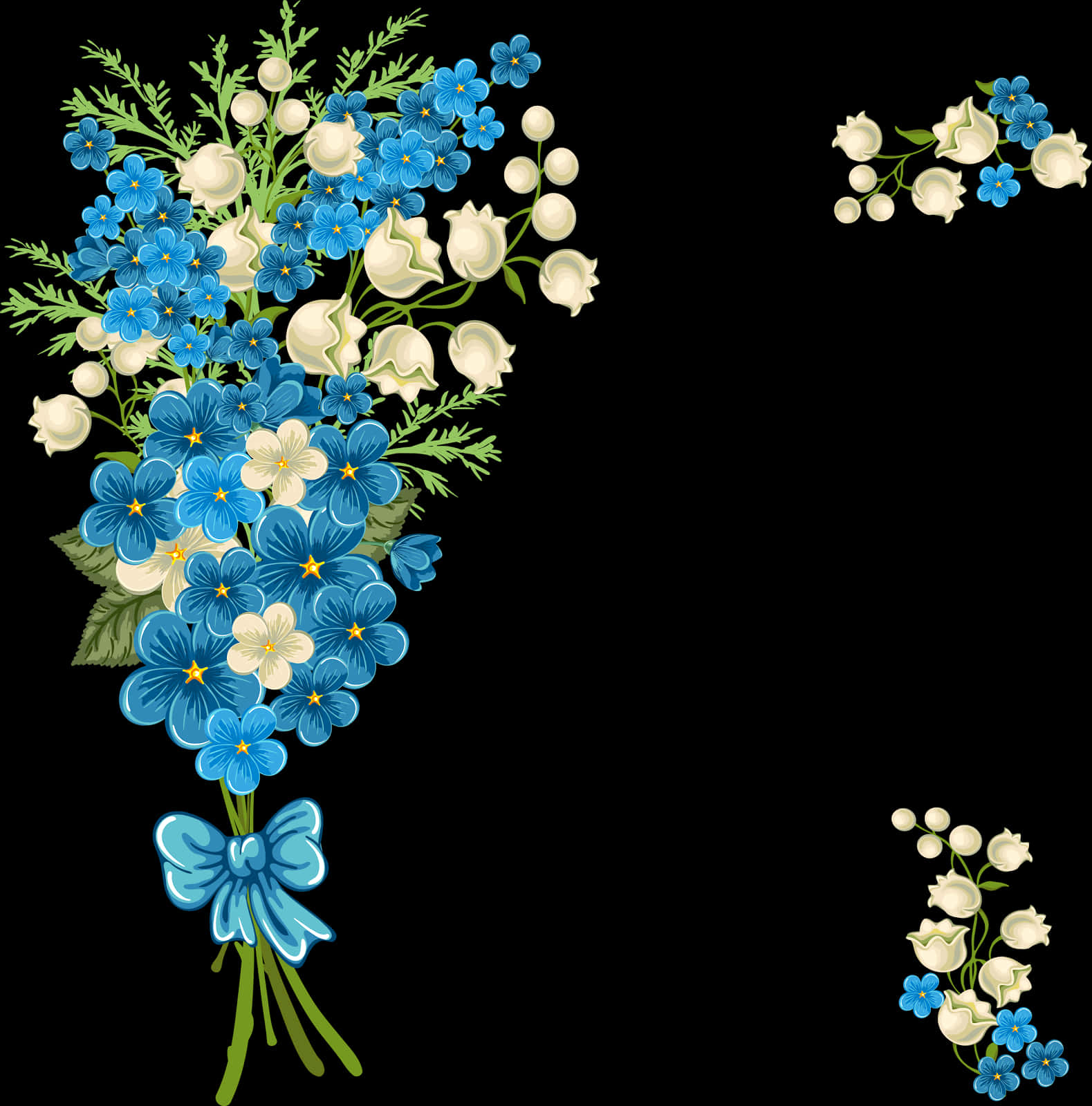 Blueand White Floral Arrangement