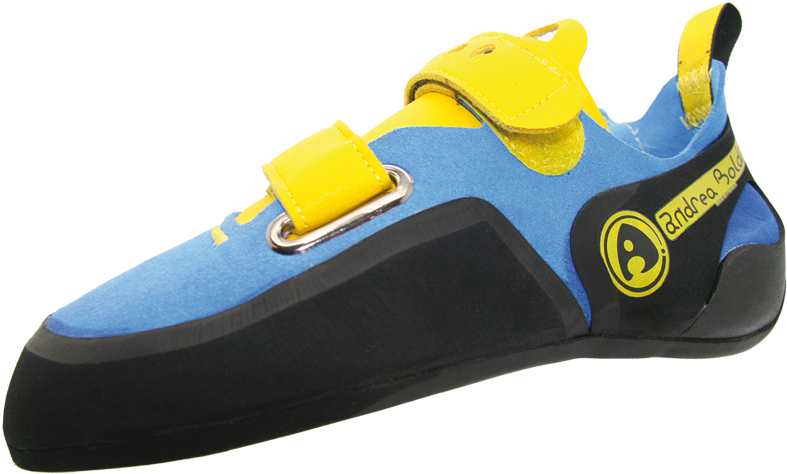 Blueand Yellow Climbing Shoe