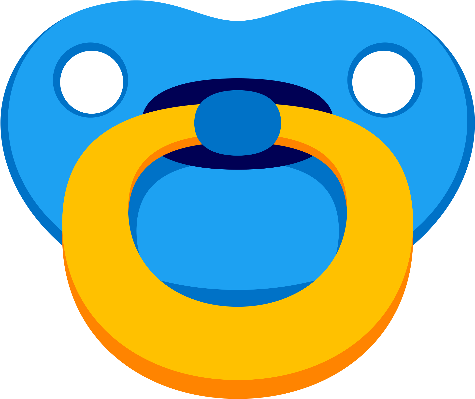 Blueand Yellow Pacifier Graphic