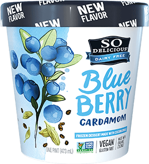 Blueberry Cardamom Coconutmilk Frozen - Blueberry Cardamom Ice Cream So Delicious, HD Png Download PNG with transparent background