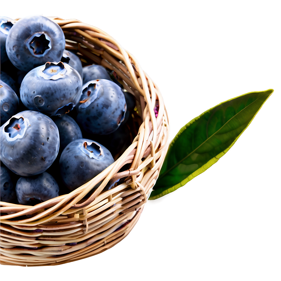 Blueberry Harvest Basket Png Pht16