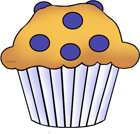 Blueberry Muffin Cartoon Illustration