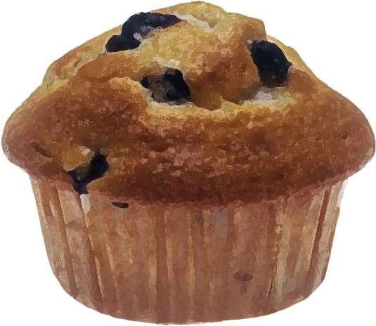 Blueberry Muffin Public Domain Pixabay Drybrushed - Jumbo Blueberry Muffin, HD Png Download PNG with transparent background