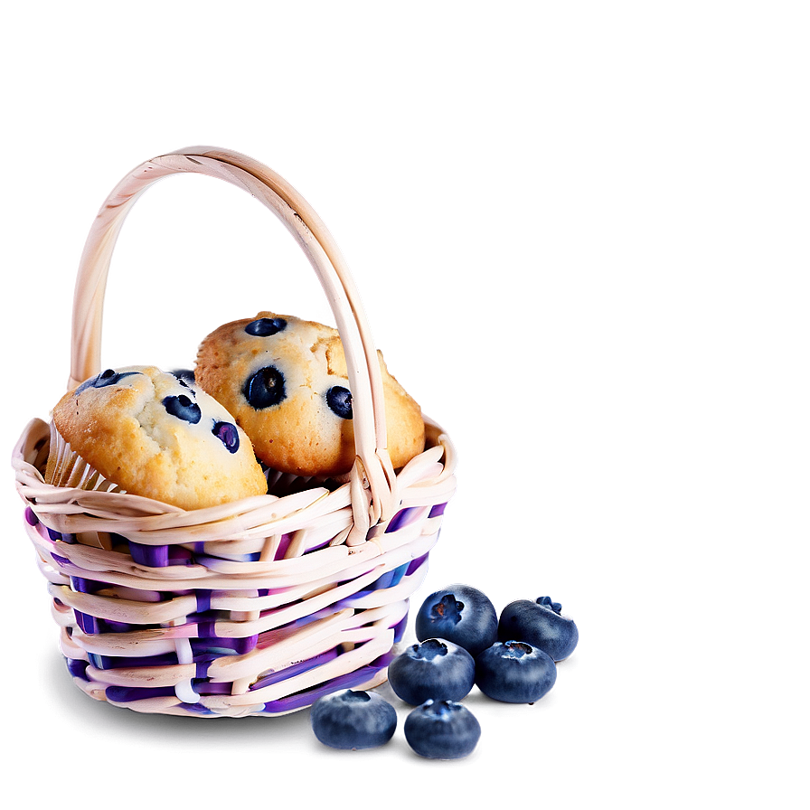 Blueberry Muffins Basket Png 05212024