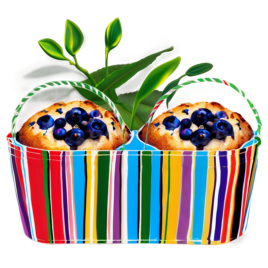 Blueberry Muffins Basket Png 05212024