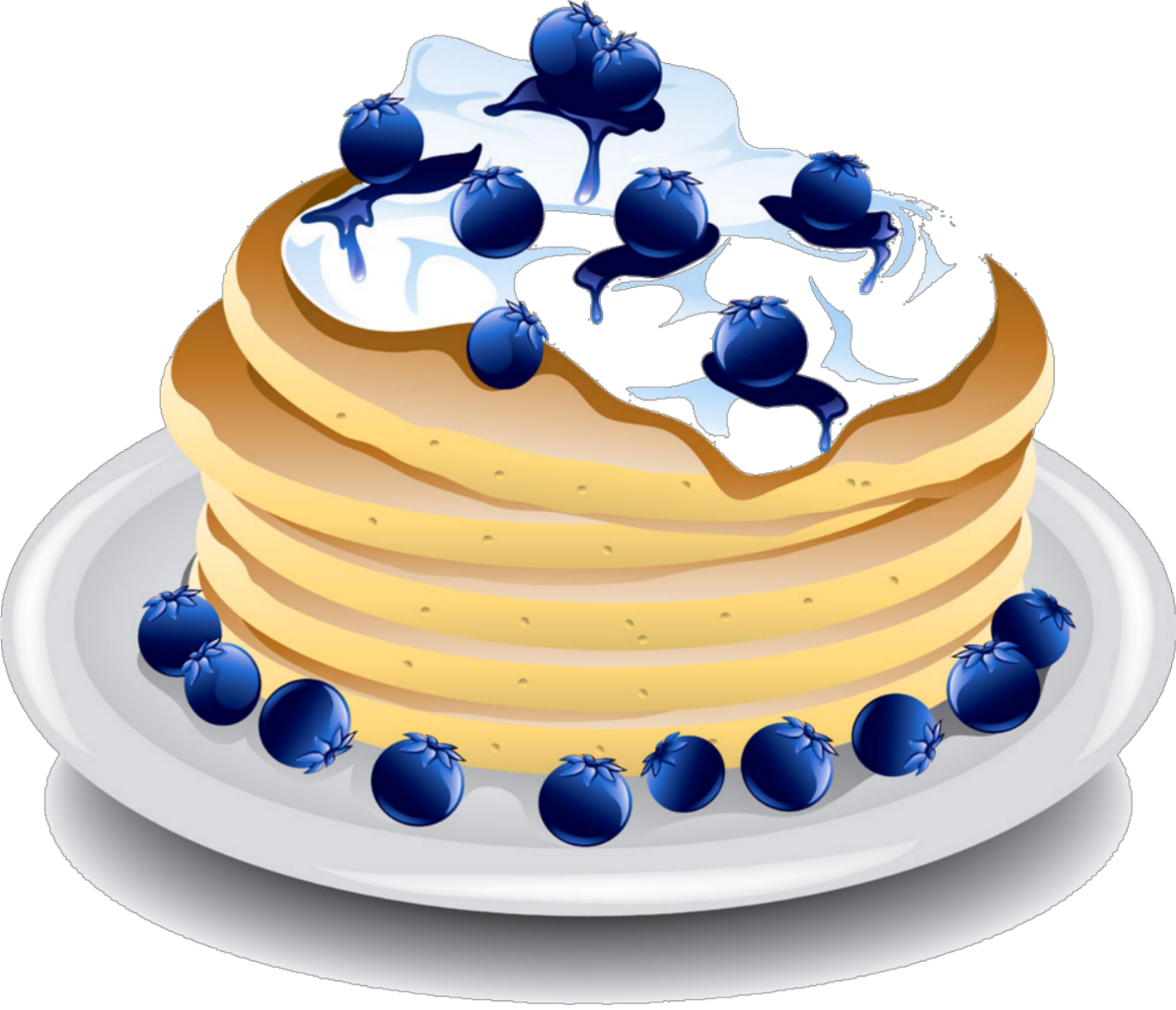 Blueberry Pancakes Illustration