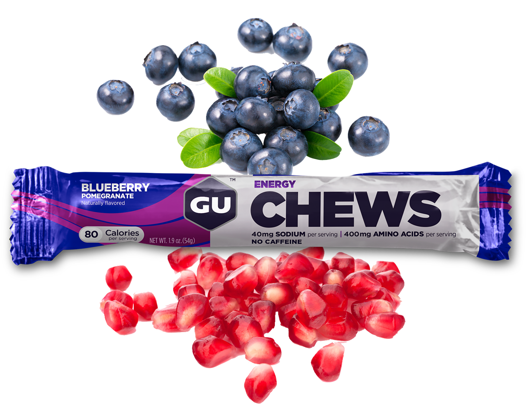 Blueberry Pomegranate Energy Chews Packaging