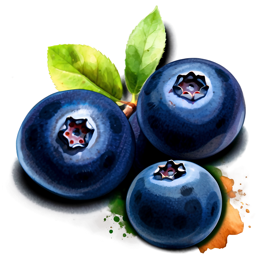 Blueberry Watercolor Png Drx