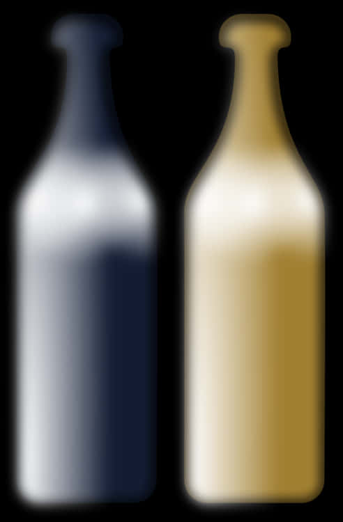 Blurred Bottleson Black Background