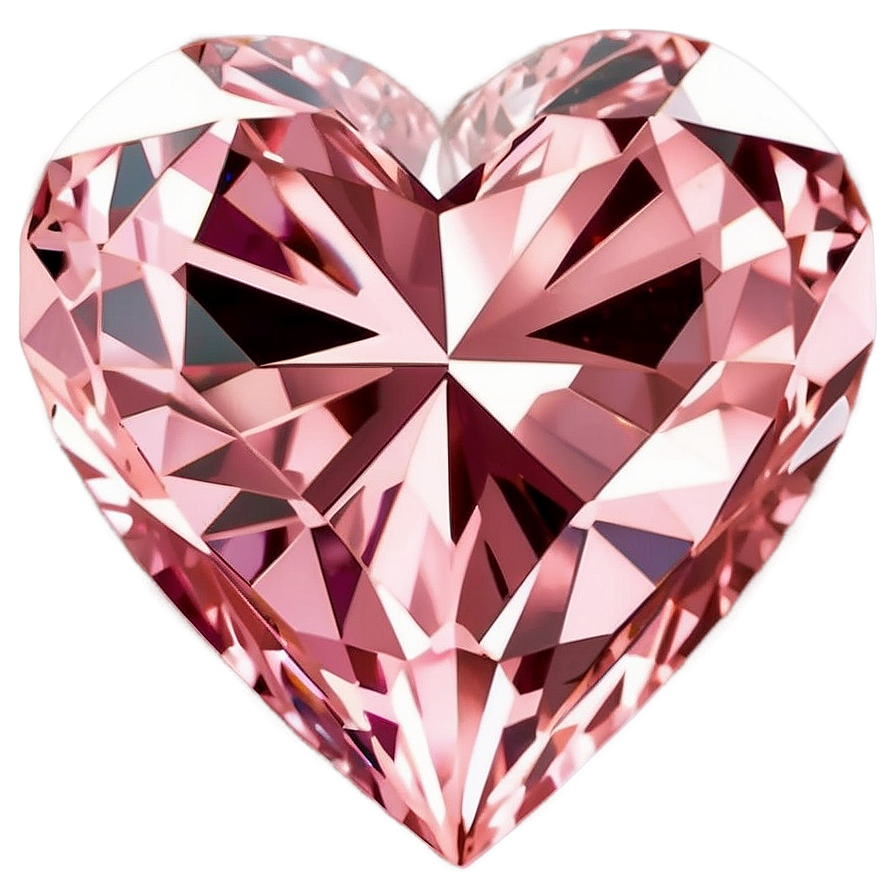 Blushing Pink Diamond Heart Png Uye