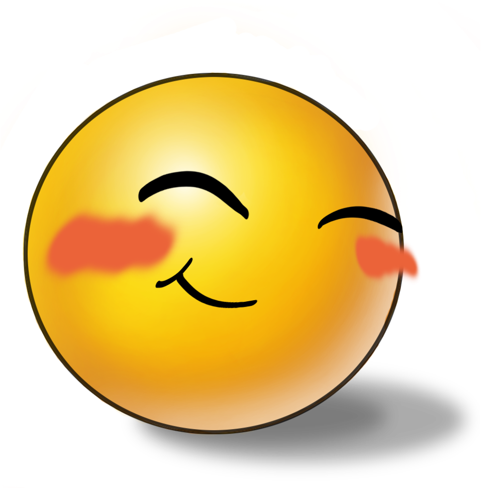 Blushing Smiling Emoji Illustration