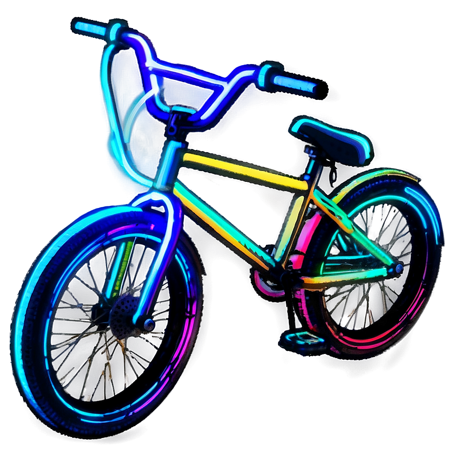 Bmx Bike Neon Glow Png Rxu