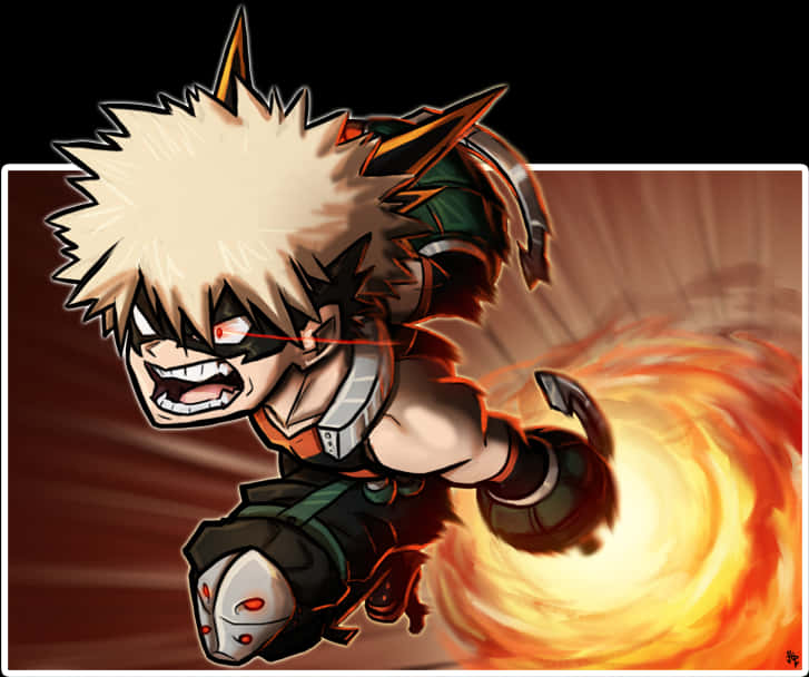 Bnha Action Shot - Katsuki Bakugou In Action, HD Png Download PNG with transparent background