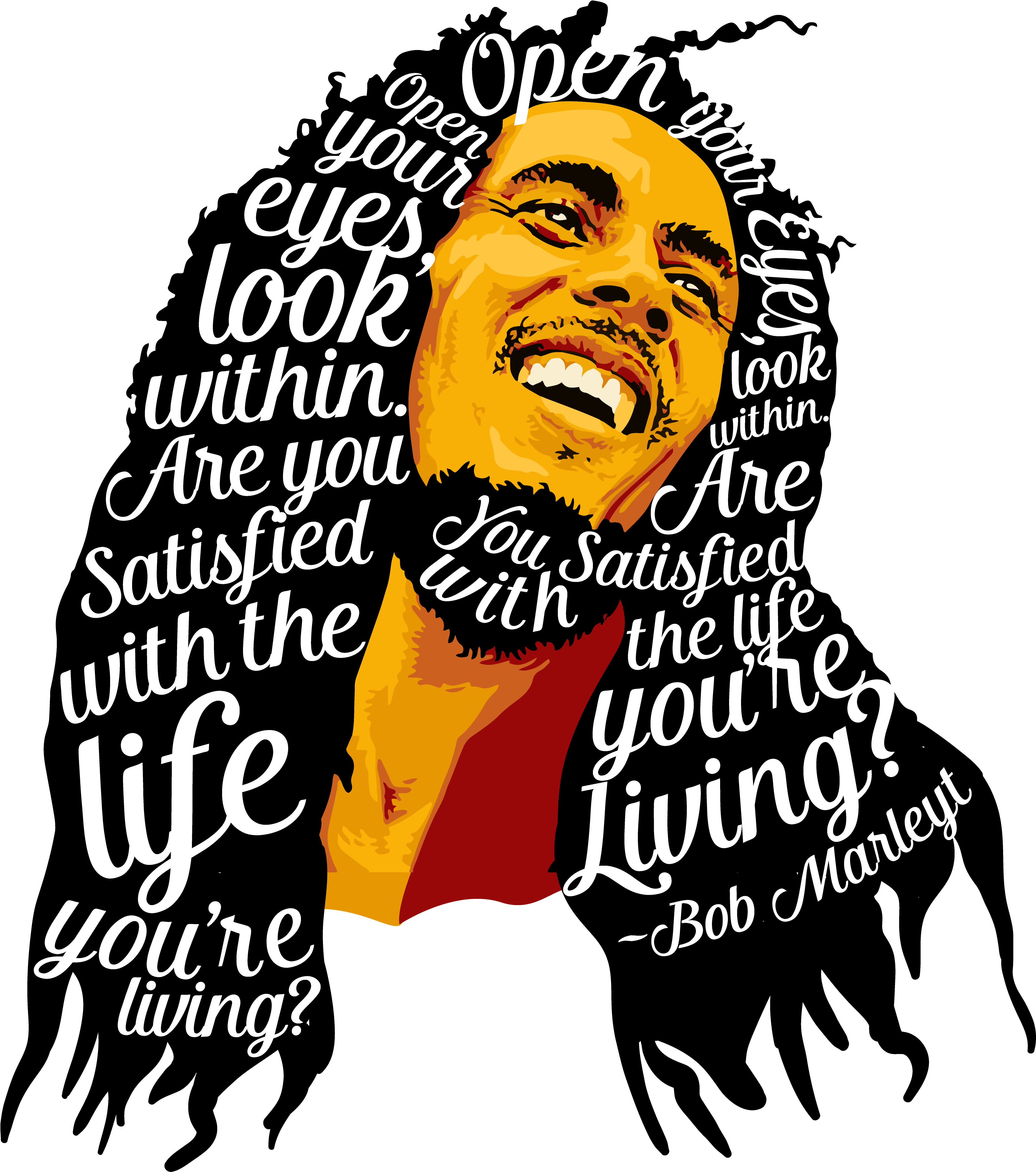 Bob Marley Inspirational Quote Artwork