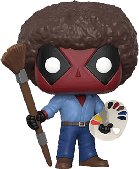 Bob Ross Inspired Deadpool Figure