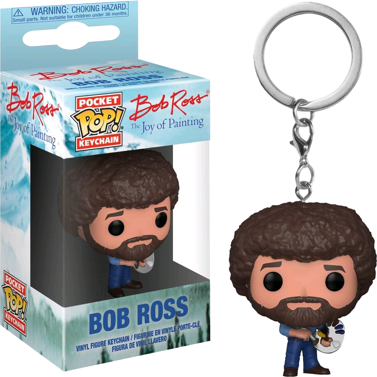 Bob Ross Keychain Funko Pop