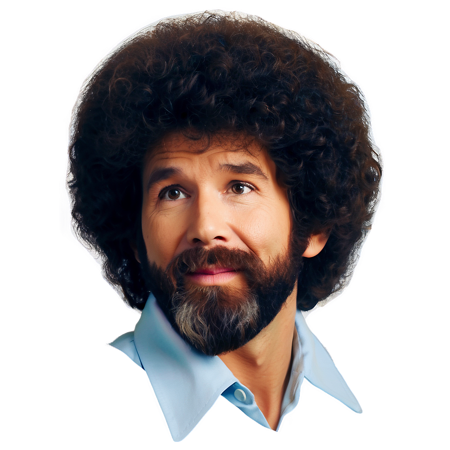 Bob Ross Wig Style Hair Png Fsr15