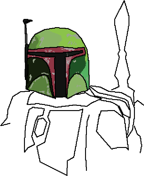 Boba Fett Helmet Illustration