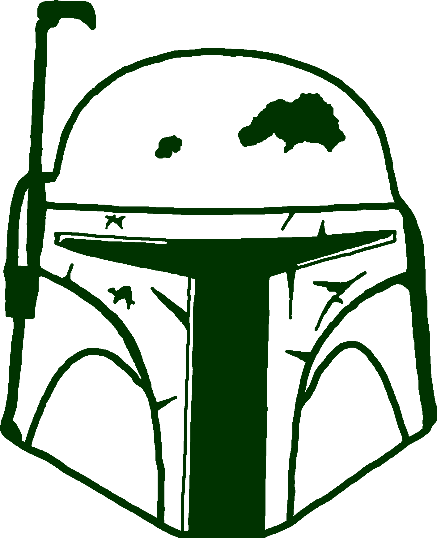 Boba Fett Helmet Outline