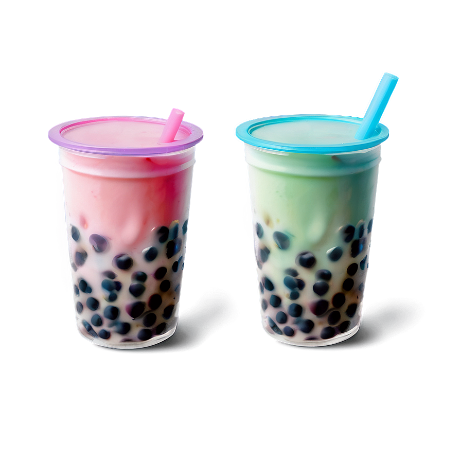 Boba Tea Set Png Llj