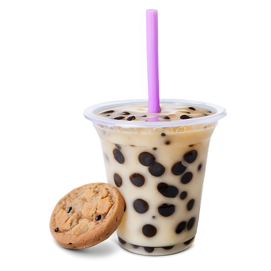 Boba Tea With Cookies Png 79