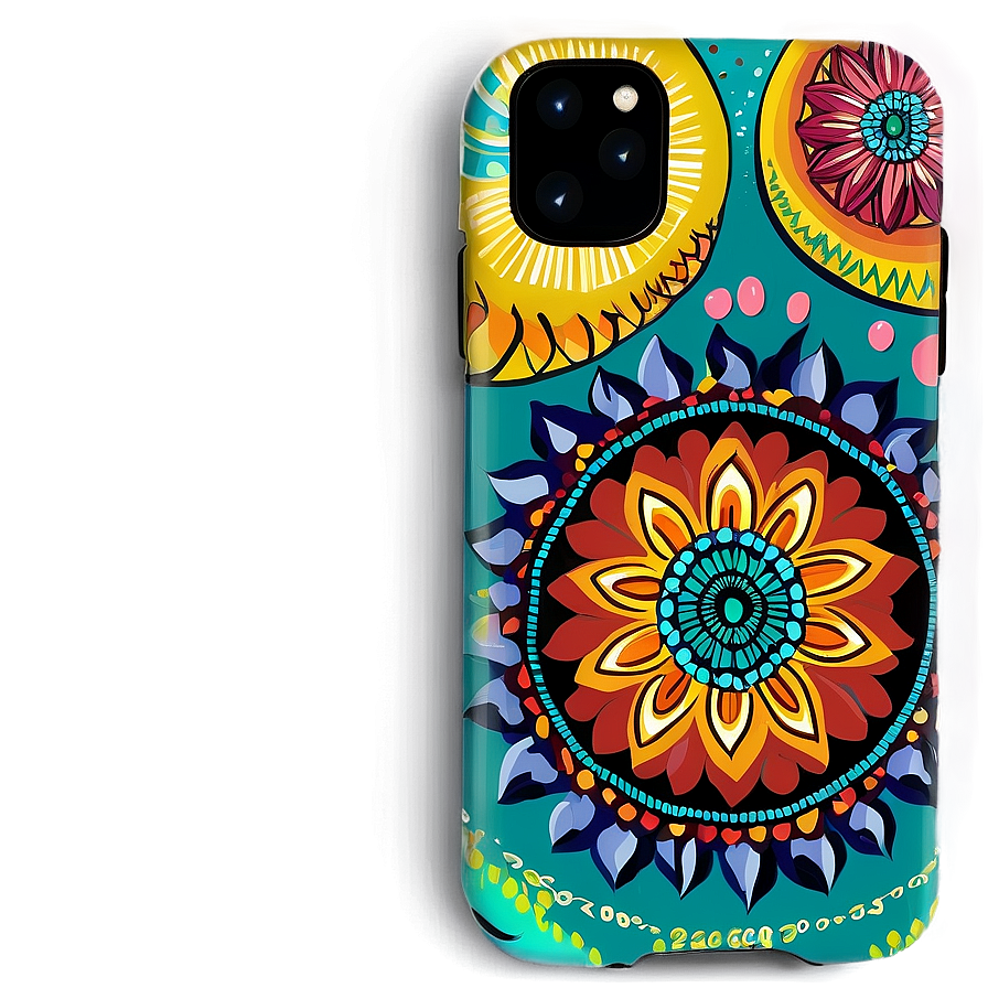 Bohemian Mandala Phone Case PNG 06122024 PNG with transparent background