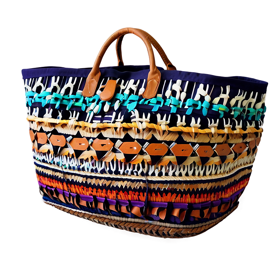 Bohemian Style Beach Bag Png Kit22