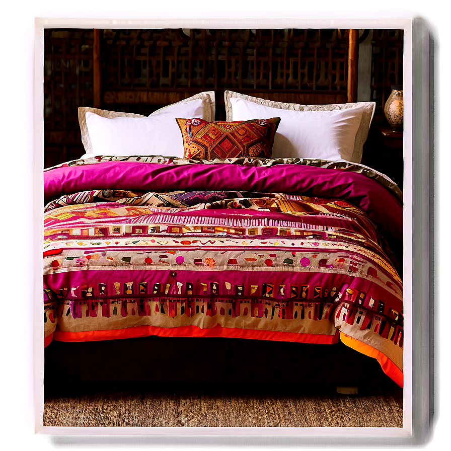 Bohemian Style Bedding PNG xwf10 PNG with transparent background