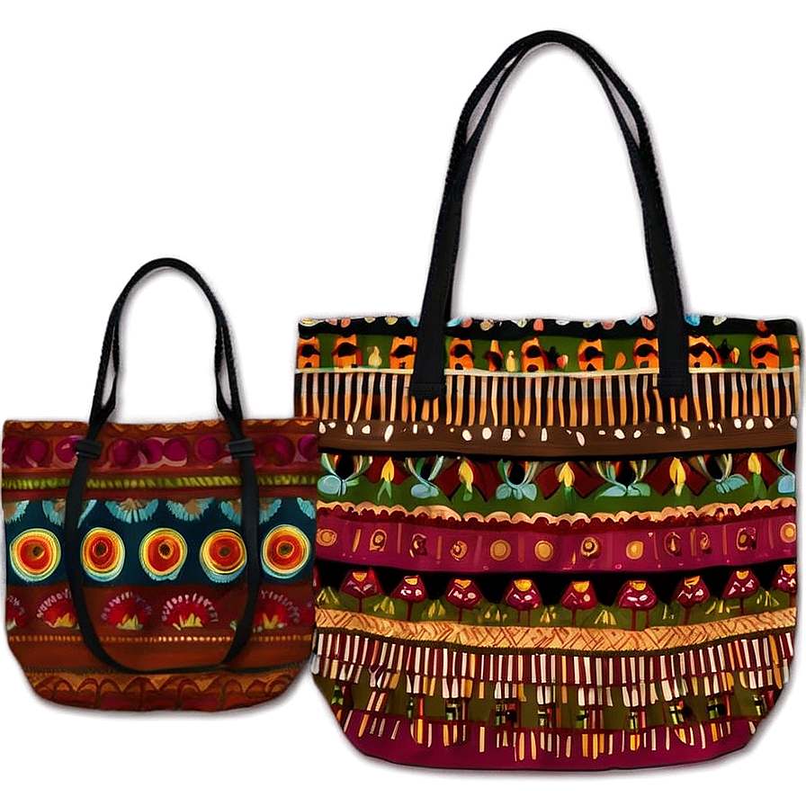 Bohemian Style Tote Bag Png Haj