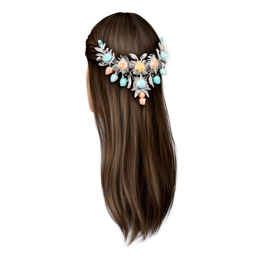 Boho Chic Hair Clip Png 06132024