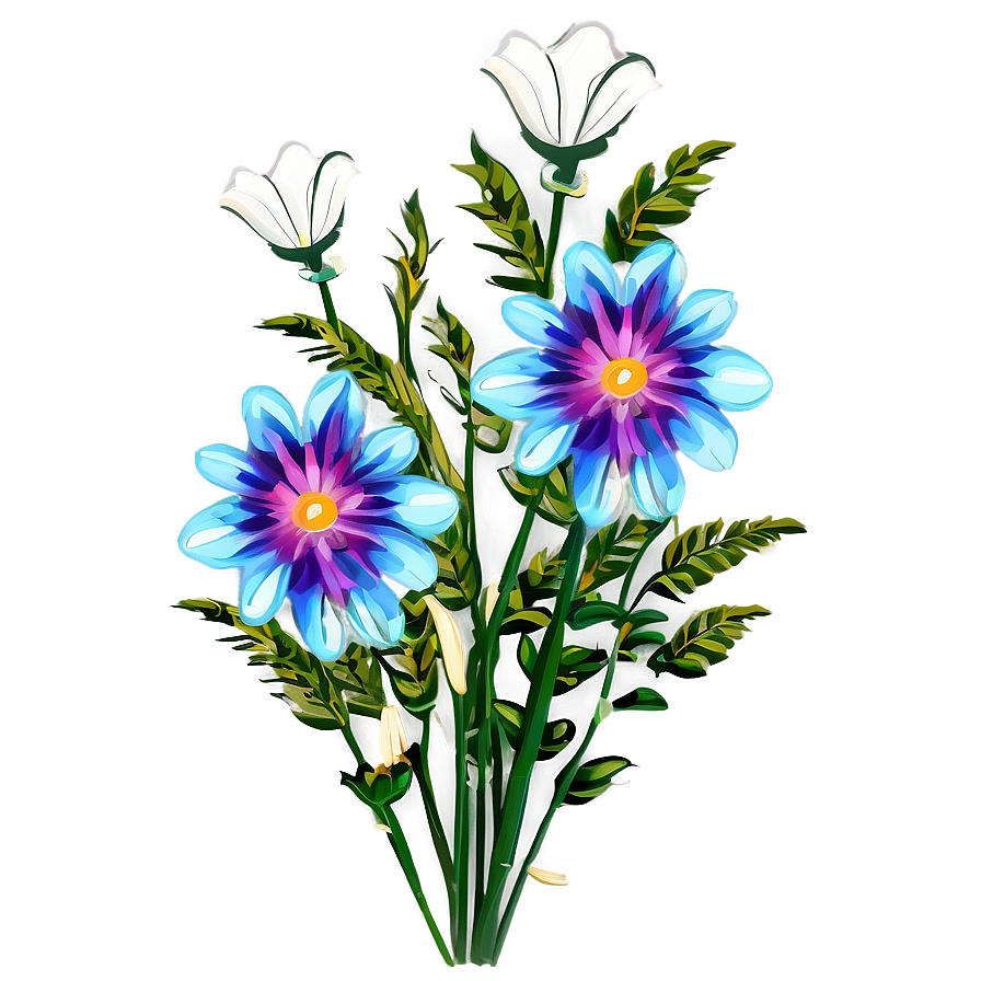 Boho Flowers Garden Png Veg62