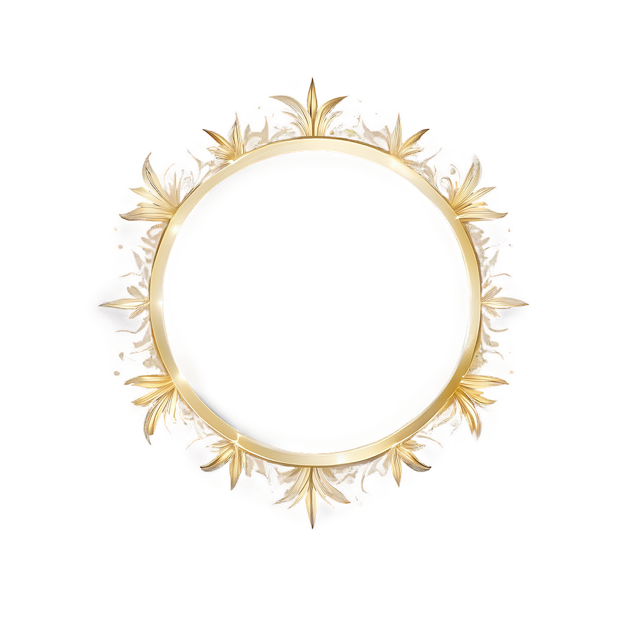 Boho Gold Circle Frame Png 06262024