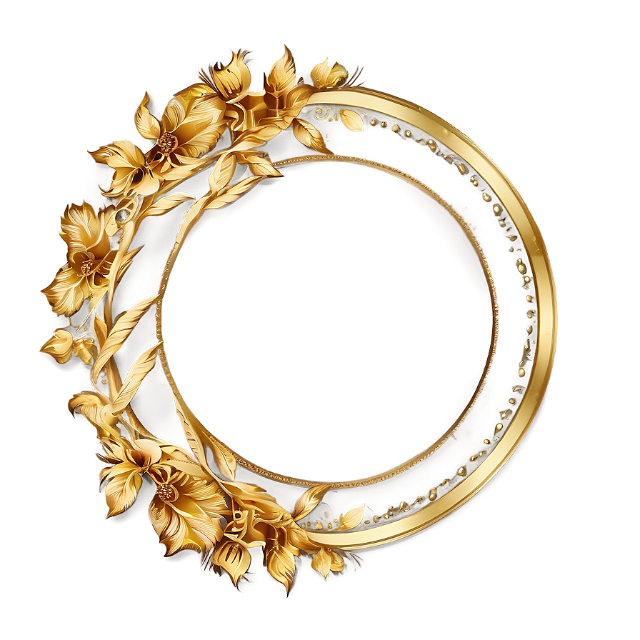 Boho Gold Circle Frame Png 15